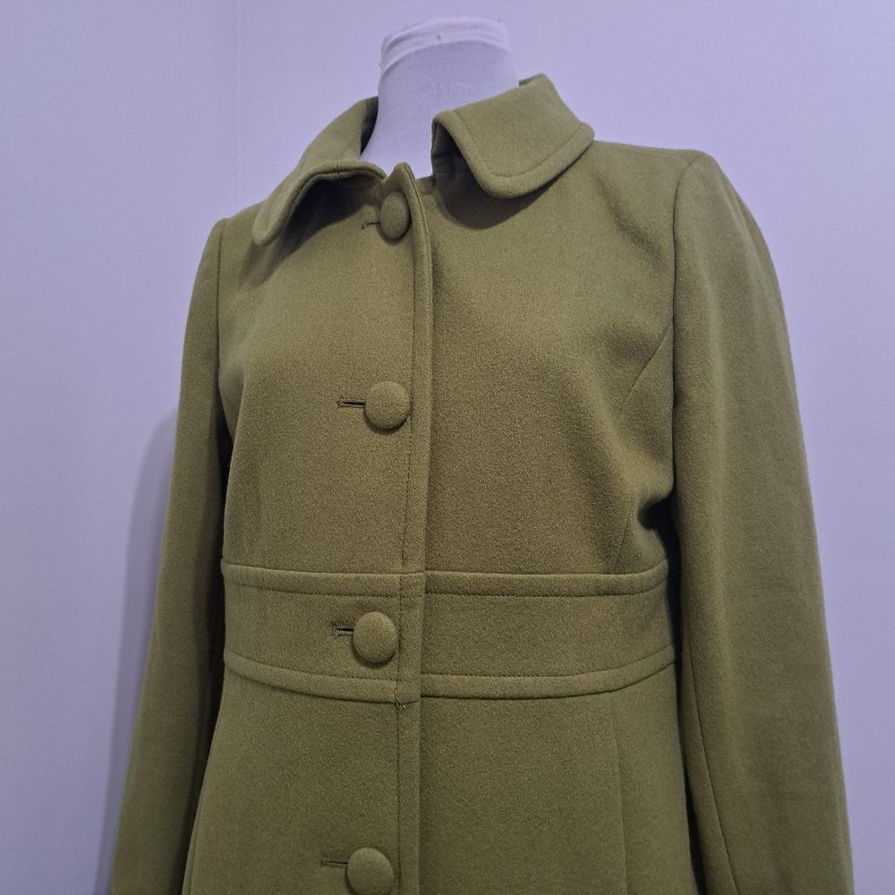 J. Crew Factory Olive Green Wool Blend Pea Coat - Picture 9 of 13